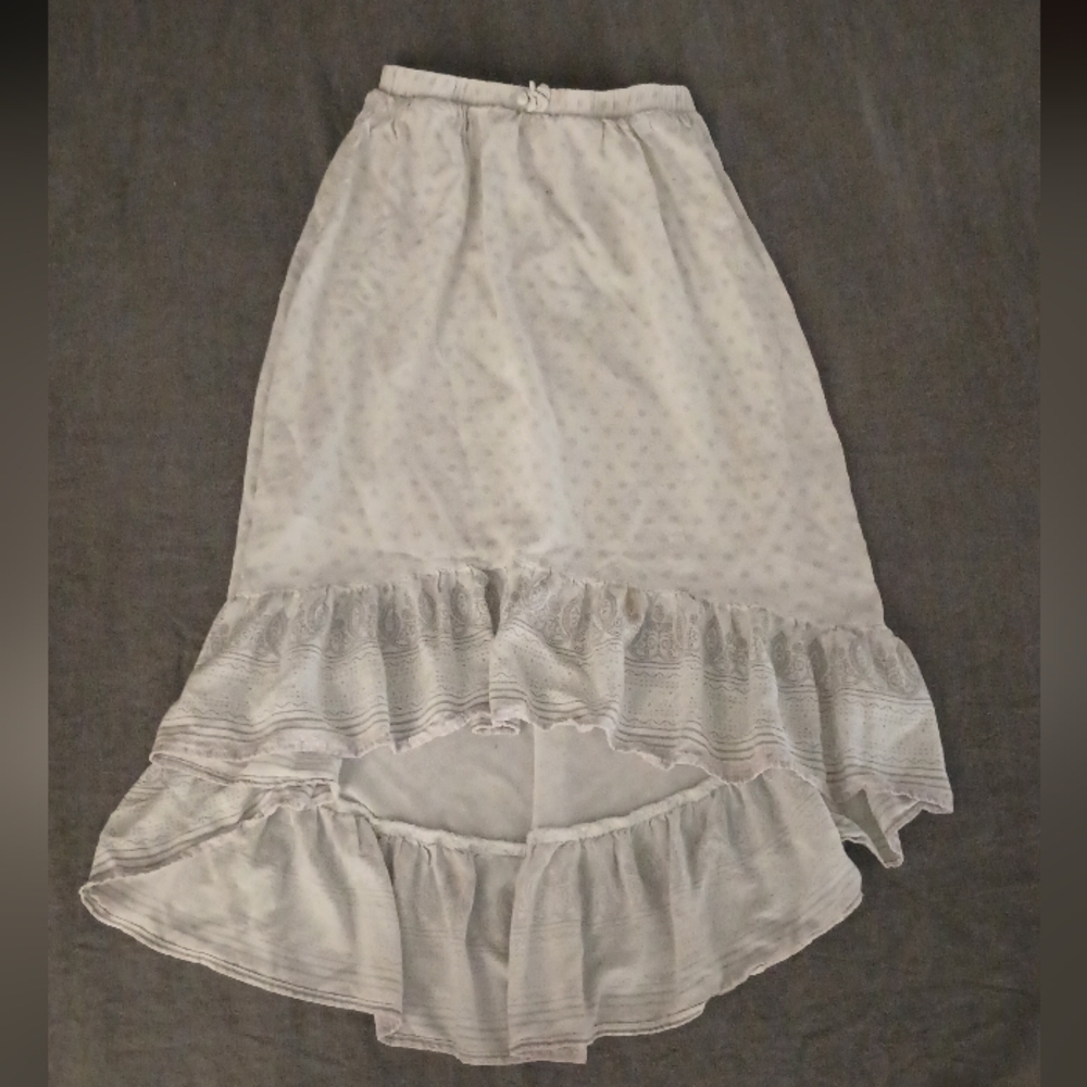 Art Class Cream High-Low Skirt